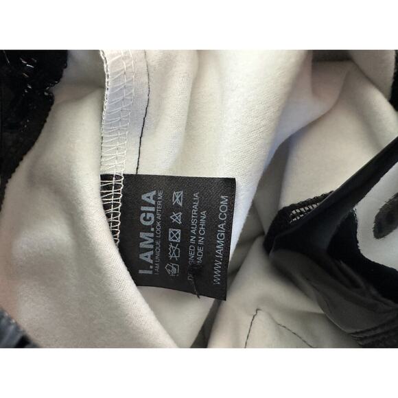 NWOT I AM GIA Edam Skirt PVC Mini High Waist Utility Pockets Silver Trim S - Picture 8 of 15